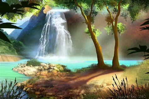 Anime Waterfall Wallpapers - Top Free Anime Waterfall Backgrounds ...