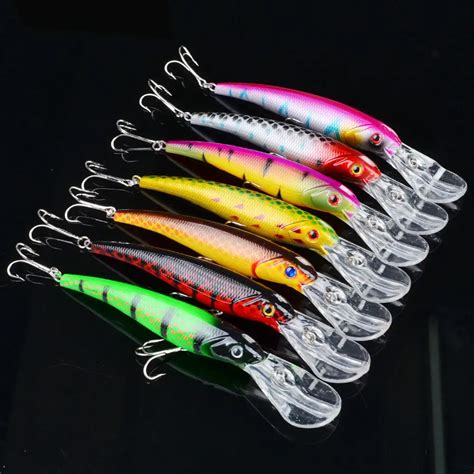 7Pcs Saltwater Plastic Fishing lures Leurre Peche Deep sea Fishing ...