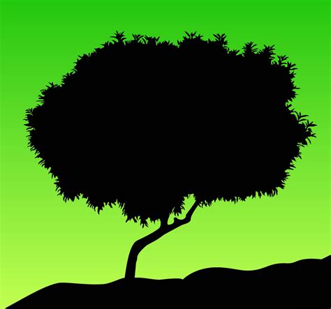 Tree Silhouette Vector Vector Art & Graphics | freevector.com