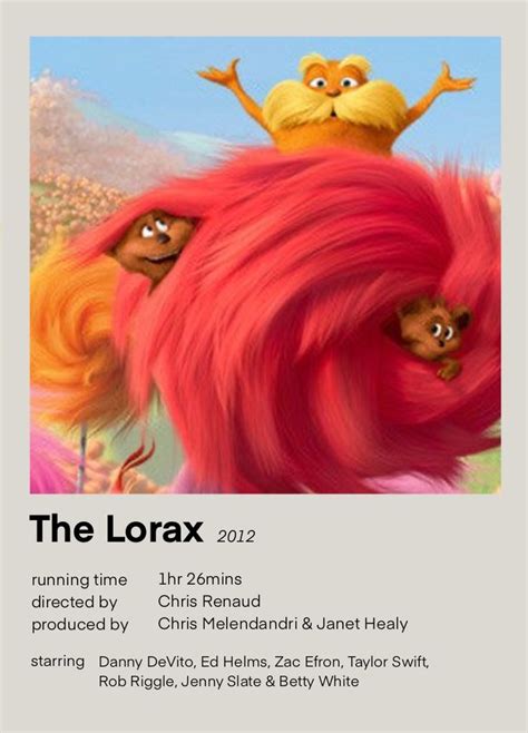 The Lorax Movie (2012) | Betty white, The lorax, Rob riggle