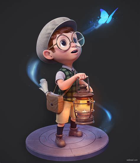 3d model boy cartoon character by paulo gonzaga 9