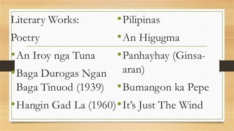 The literature of eastern visayas