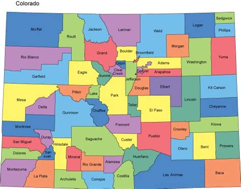 Colorado Map with Counties