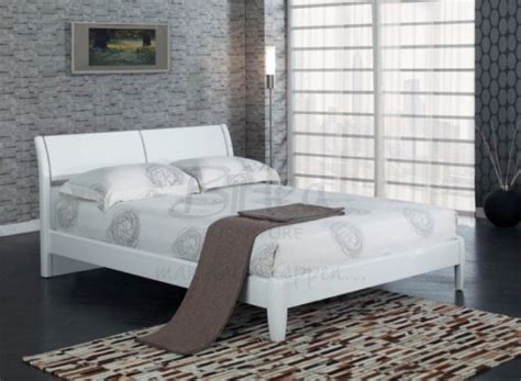 Birlea Aztec White 5ft Kingsize High Gloss Bed Frame by Birlea