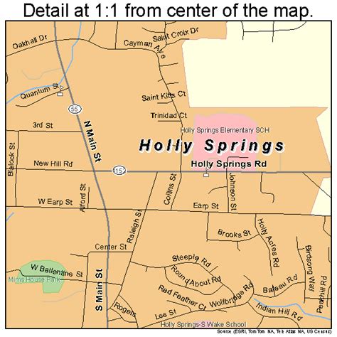 Holly Springs North Carolina Street Map 3732260