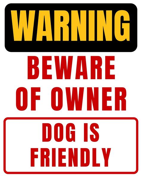 Free Printable Beware Of Dog Sign Templates [PDF]