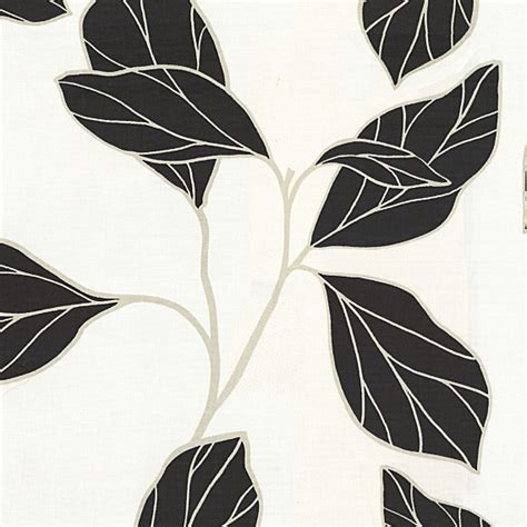 Black & White Modern Leaf Fabric - Modern - Upholstery Fabric - by Loom ...