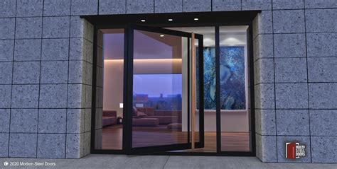 Modern Full-View Reflective-Glass Front Door Designs