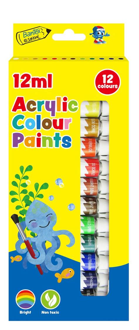 Acrylic paint tubes 12ml x set 12 assorted | Shop Today. Get it ...