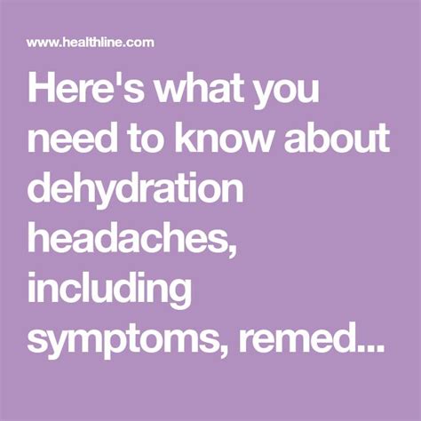 Dehydration Headache: Symptoms, Remedies, and Prevention | Headache ...