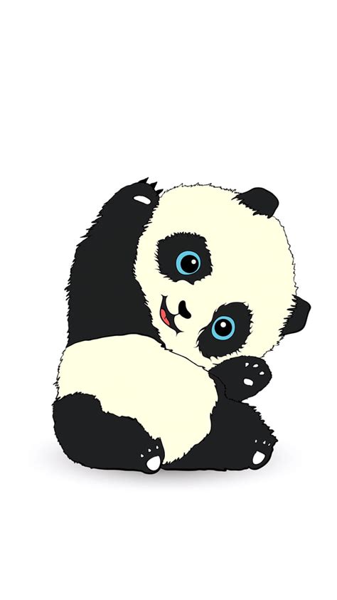 Nazira on lock screens. Cute panda cartoon, Cute panda drawing, Panda ...