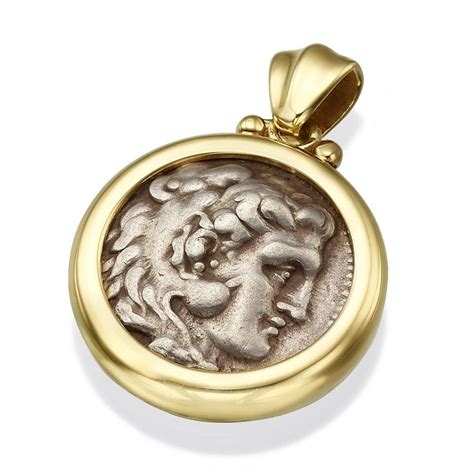 Authentic Alexander the Great Coin 14k Gold Pendant, Ancient Coin ...