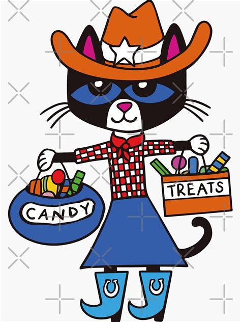 "Pete the cat halloween " Sticker for Sale by BloogaFruk | Redbubble