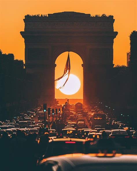 Arc de Triomphe, Paris at sunset : MostBeautiful | Beautiful ...