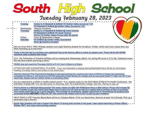 February28th | South High School