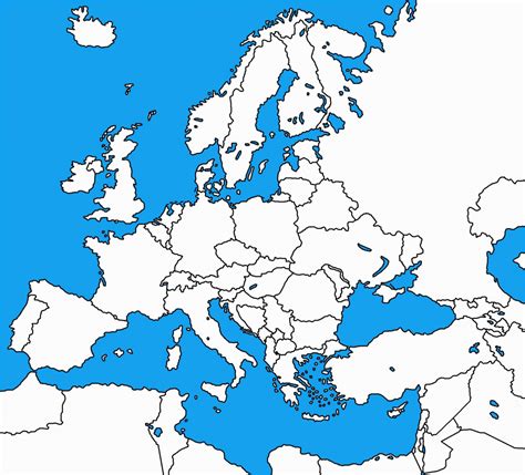 Political Map Of Europe Blank - Map