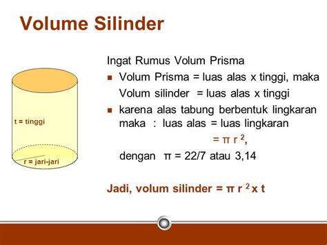 LUAS DAN VOLUME SILINDER - ppt download