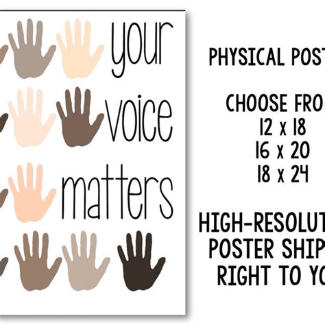 Your Voice Matters Poster - Etsy