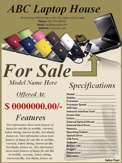 For Sale Flyer Template Awesome 8 Free Sales Flyer Templates Excel Pdf ...