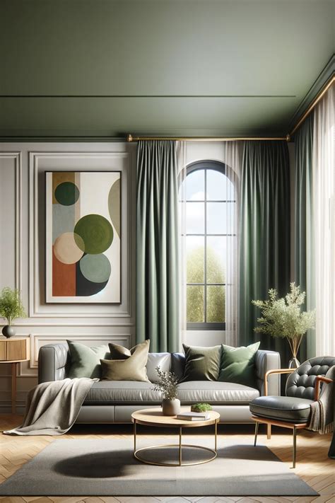 18 Living Room Ideas with Green Curtains