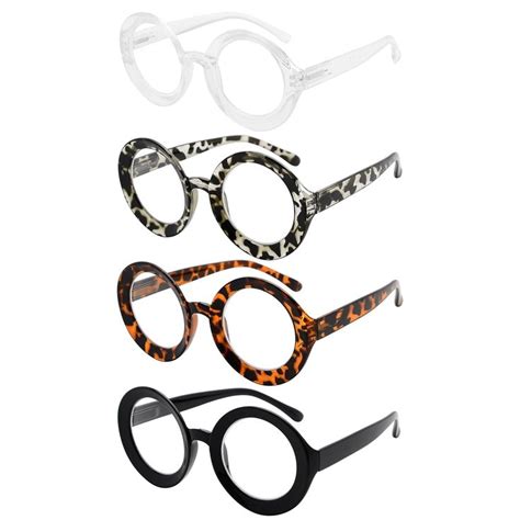 Reading Glasses Thicker Frame Readers 4 Pack Women | Reading glasses ...