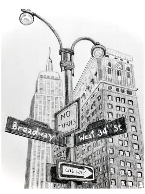 25 Beautiful New york city drawing sketch for App | Creative Sketch Art ...