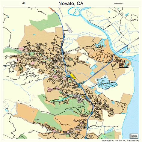 Novato California Street Map 0652582