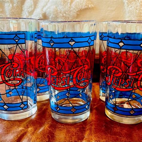 Pepsi | Dining | Vintage 97s Pepsi Glasses 6 Piece Set | Poshmark