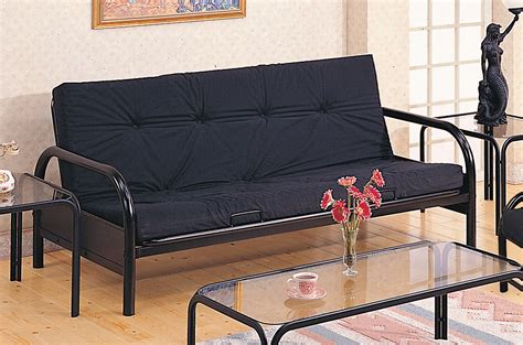 Black Metal Futon Frame -Sleepworks Long Island