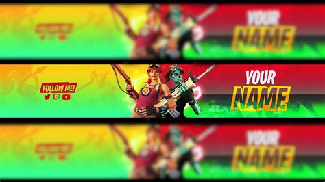 Fortnite YouTube Banner Template (Free) :: Behance