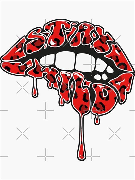 "Ben Azelart Stay Wild Lips Merch Collection #3" Sticker for Sale by ...