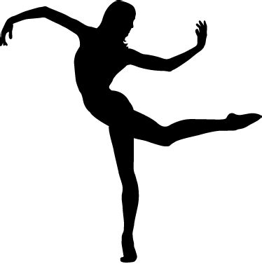 Contemporary Dancer Silhouette Sticker - TenStickers