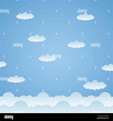 blue clouds sky background Stock Vector Image & Art - Alamy