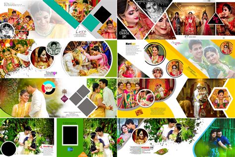 Pack8=Wedding And Birthday Album Template Psd 2021-4 in One Pack (84 ...