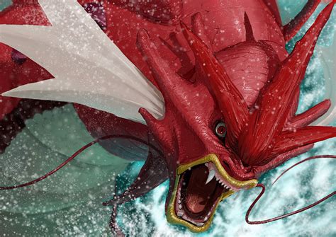 Shiny Gyarados HD Wallpaper - Anime Pokémon by dekunobou-kizakura