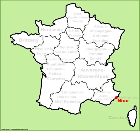 Nice location on the France map - Ontheworldmap.com