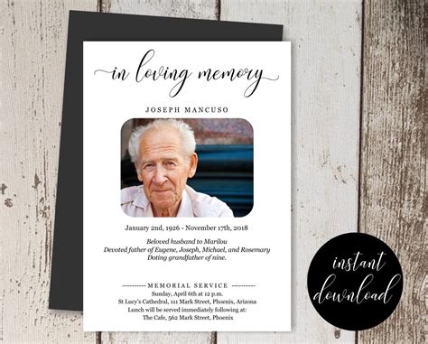 Funeral Notice Funeral Announcement Template at Charles Murphy blog