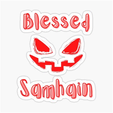 "Blessed Samhain" Sticker for Sale by MoonlightVelvet | Redbubble