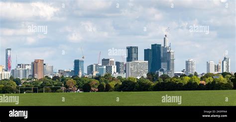 Panorama of the Croydon skyline showing the many tall buildings and ...