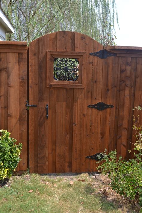 basic wood privacy fence with pretty gate - Google Search | Fence gate ...