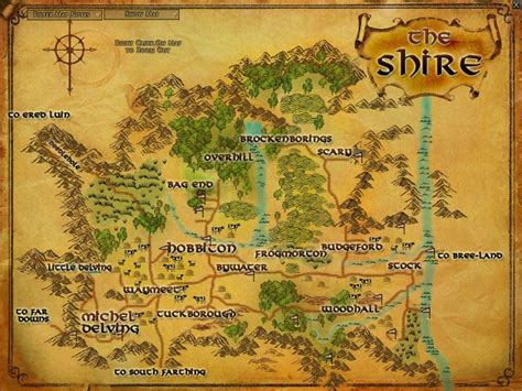 The Hobbit Middle Earth Map