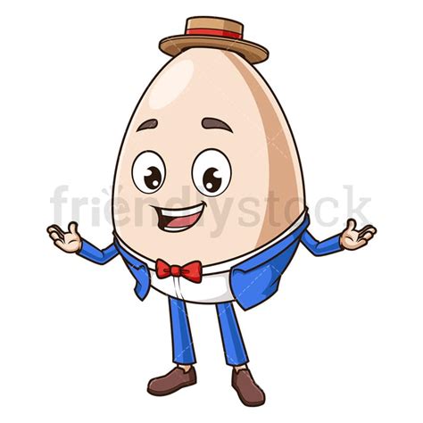 Happy Humpty Dumpty Cartoon Clipart Vector - FriendlyStock