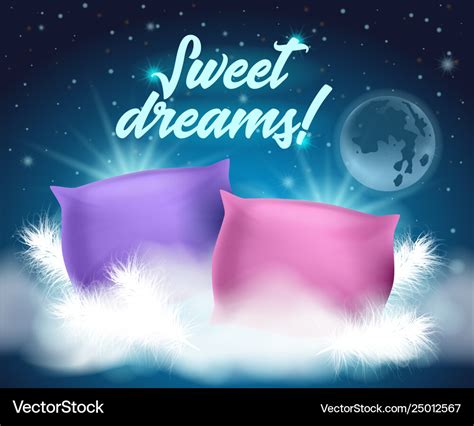 Beautiful card with wish written sweet dreams Vector Image