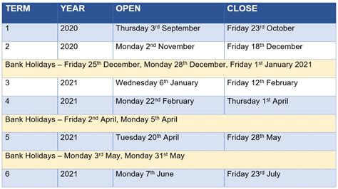 Term Dates - Macaulay Primary Academy