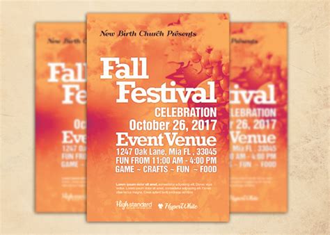 Fall Festival Church Flyer Template on Behance