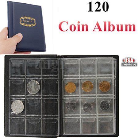 Coin Album Book 120 Pockets for Money Collection Storage Collectors ...