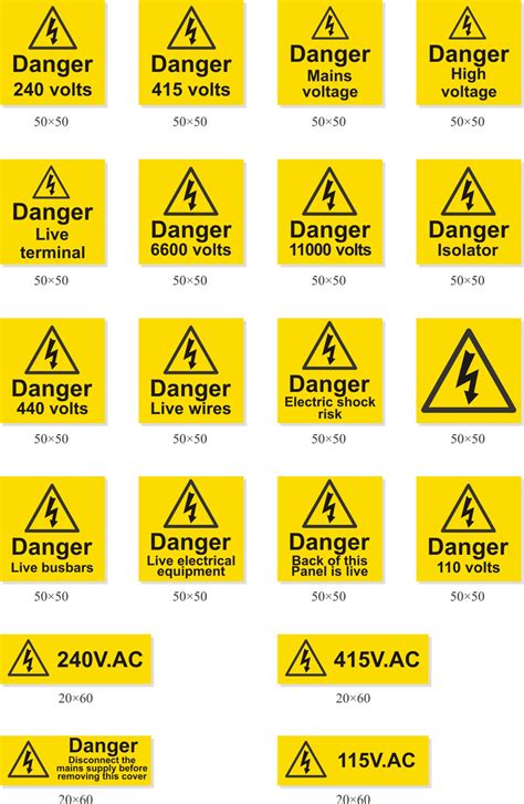 Electrical Safety Labels – Loto Pro Malaysia