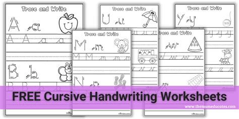 Cursive Letters A-Z - Free Printable Worksheets - K12reader ...