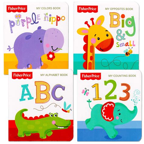 Buy Fisher-Price "My First Books Set of 4 Baby Toddler Board Books (ABC ...