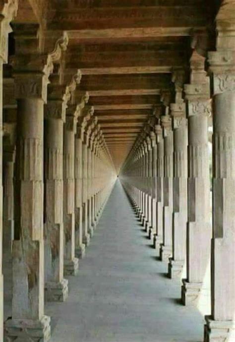 1740 years old temple at Rameshwaram, India. 1212 pillars meet at one ...